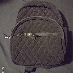 Vera Bradley Essential Backpack Laptop Bag Classic Black Microfiber